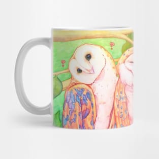 Cute watercolor barn owls Mug